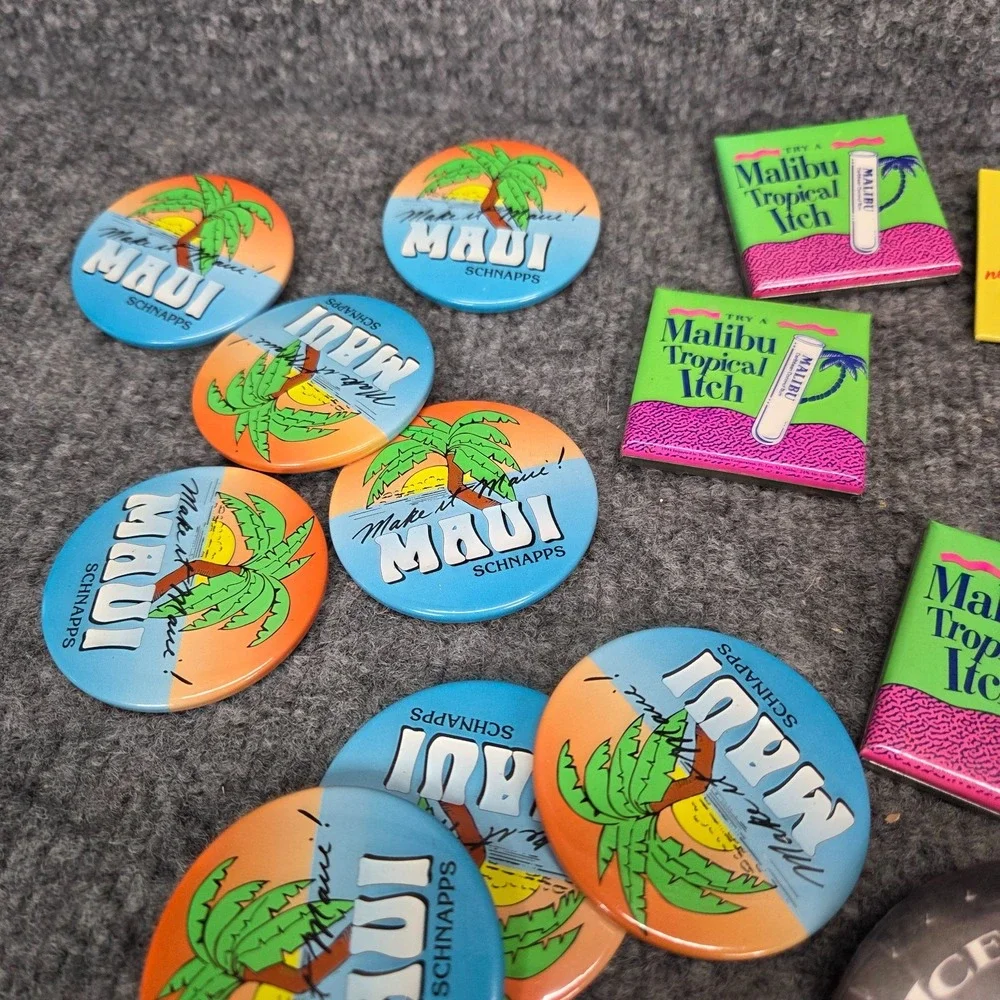 Alcohol Bartender‎ Pins Lot Liquor Shnapps Malibu Jose Cuervo Promo RARE